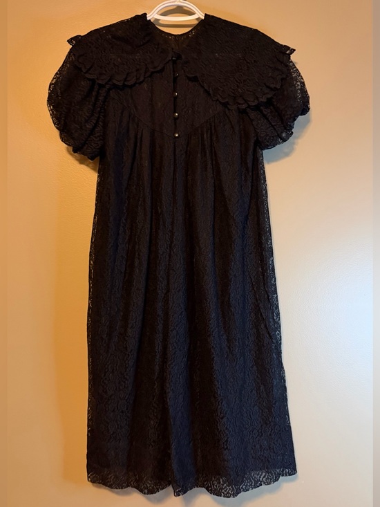 Vintage Other - Vintage 70’s Ideal Lingerie Black All Over Lace Whimsigoth Cottagecore Cape
